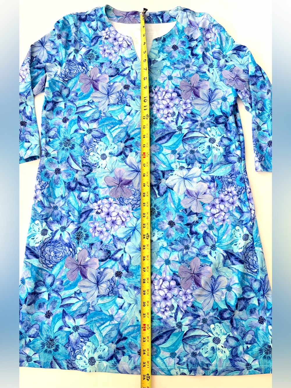 Lightbare Women's 3/4 Sleeve Dress with Pockets UPF 50+ Casual Sun Dress Large - Picture 13 of 16